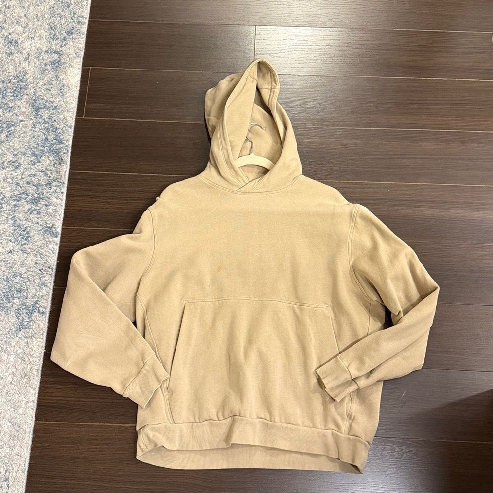 LULULEMON Men's Steady State Beige Hooded Pullover Sweatshirt - Picture 5 of 5